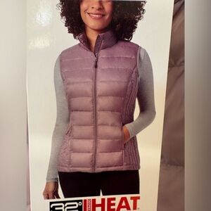 32 Degrees Women's Lavender Lightweight Quilted Puffer Vest, size Large, NWT